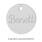 Mini Signiture ezüst nyaklánc egyedileg gravírozott medállal