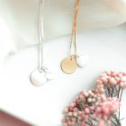 Mini Signiture Arany bevonatú ezüst nyaklánc egyedileg gravírozott medállal