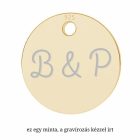 Mini Signiture Arany bevonatú ezüst nyaklánc egyedileg gravírozott medállal