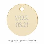 Mini Signiture Arany bevonatú ezüst nyaklánc egyedileg gravírozott medállal