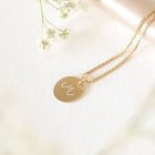 Tiny Signiture Arany bevonattal rendelkező ezüst nyaklánc egyedileg gravírozott medállal