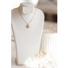 Tiny Signiture Arany bevonattal rendelkező ezüst nyaklánc egyedileg gravírozott medállal