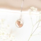 Double Heart ezüst nyaklánc egyedileg gravírozott medállal