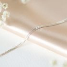 Double Heart ezüst nyaklánc egyedileg gravírozott medállal