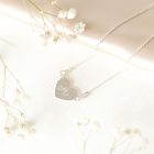 Petite Heart Necklace ezüst nyaklánc egyedileg gravírozott medállal