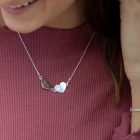 Petite Heart Necklace ezüst nyaklánc egyedileg gravírozott medállal