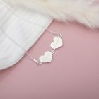 Petite Heart Necklace ezüst nyaklánc egyedileg gravírozott medállal