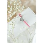 Petite Heart Cord madzag karkötő egyedileg gravírozott medállal