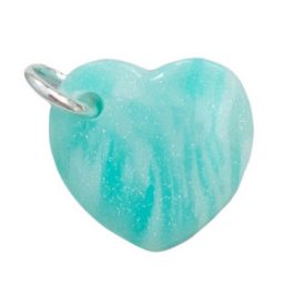 Szívmedál - Zöld színben