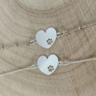 Pet Heart Bracelet ezüst karkötő egyedileg gravírozott medállal